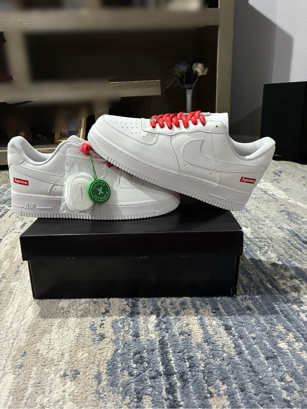 Nike White Low-Top Sneakers with Red Accents
